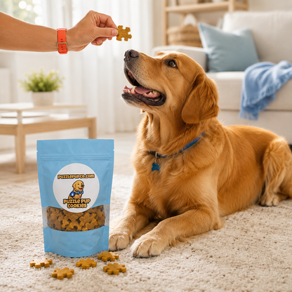 Pumpkin Dog Treats with Peanut Butter - Handmade Enrichment