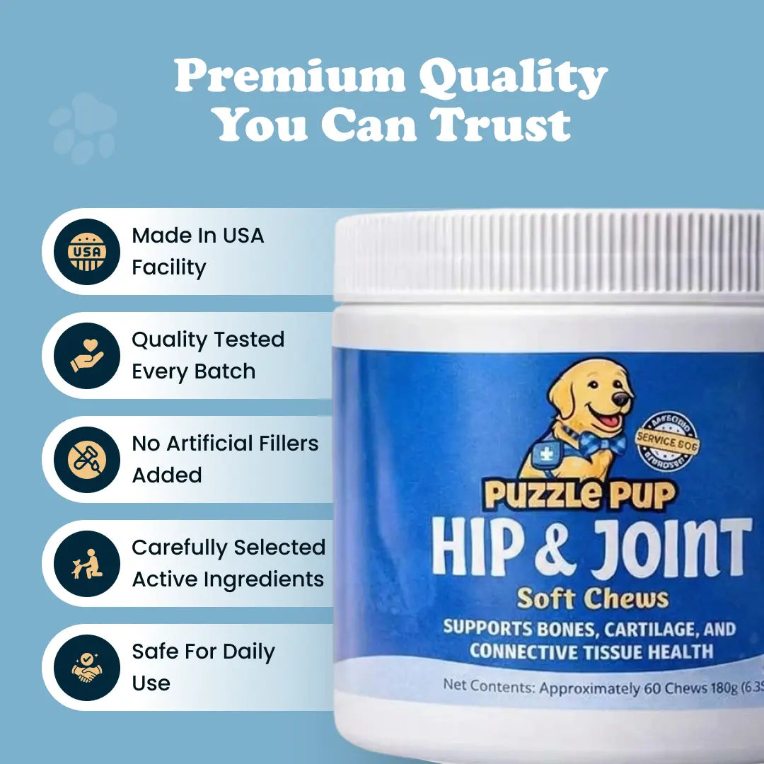 Dog Hip and Joint Chews. Enhanced Dog Health and Mobility.
