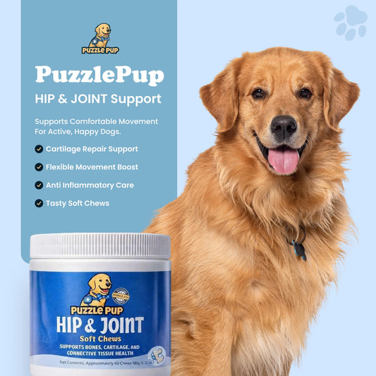 Dog Hip and Joint Chews. Enhanced Dog Health and Mobility.